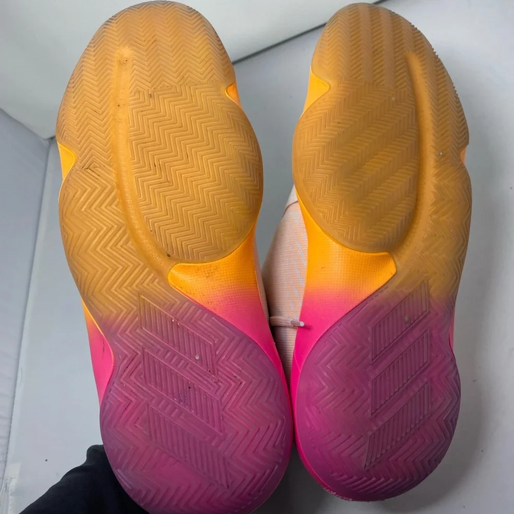 ADIDAS HARDEN B/E 3 BASKETBALL SHOES WHITE ORANGE PINK EF5290 (SIZE 11.5) Used‎